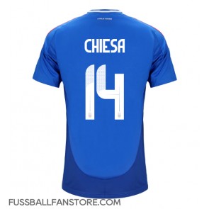 Italien Federico Chiesa #14 Replik Heimtrikot EM 2024 Kurzarm